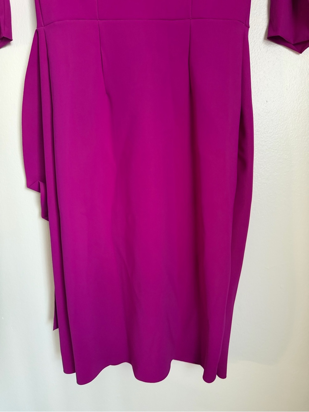 Chiara Boni La Petite Robe Kate Dress Boat Neck Midi Fuchsia Purple IT 46 US 10 - Picture 9 of 11